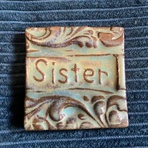 SISTER TileSmile 2x2 Decorative Handmade Ceramic Green Blue Tile